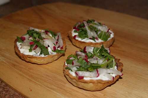 Tartelettes chèvre et radis