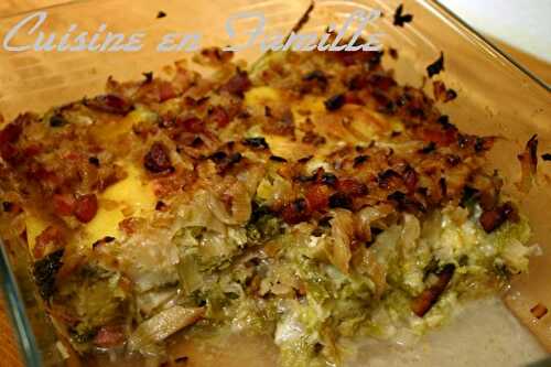 Variation autour d'une tartiflette au chou