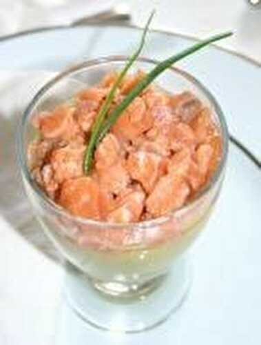 Verrine asperges et saumon