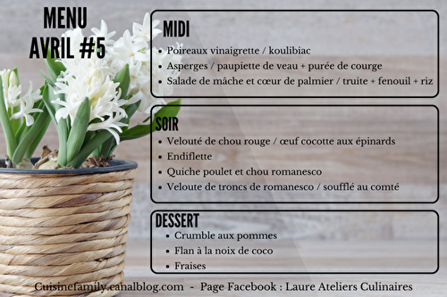 Menu Avril #5