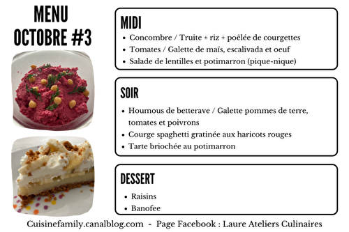 MENU OCTOBRE #3