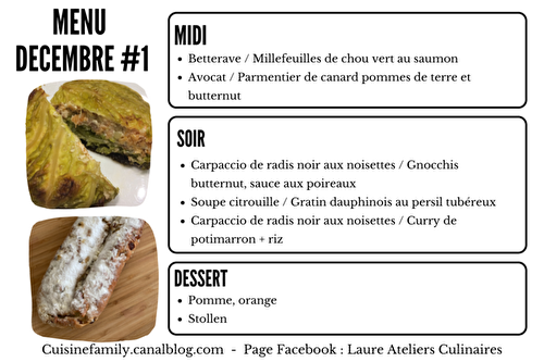 MENU DECEMBRE #1