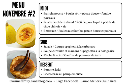 MENU NOVEMBRE #2