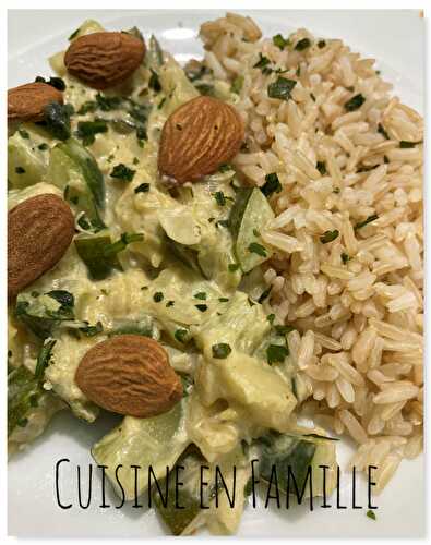 Curry de courgettes aux amandes et lait de coco **