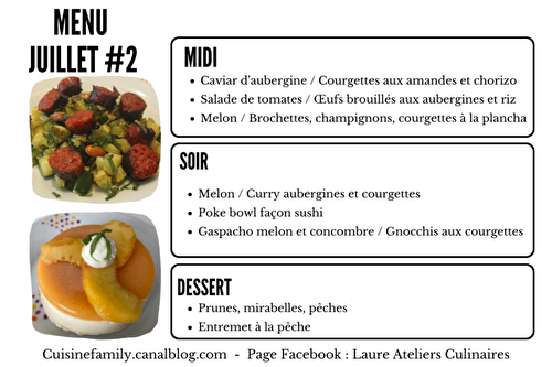 MENU JUILLET #2