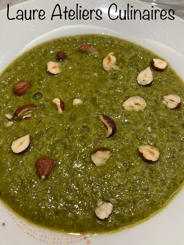 Soupe de chou kale et pois chiches