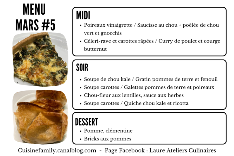 MENU MARS #5