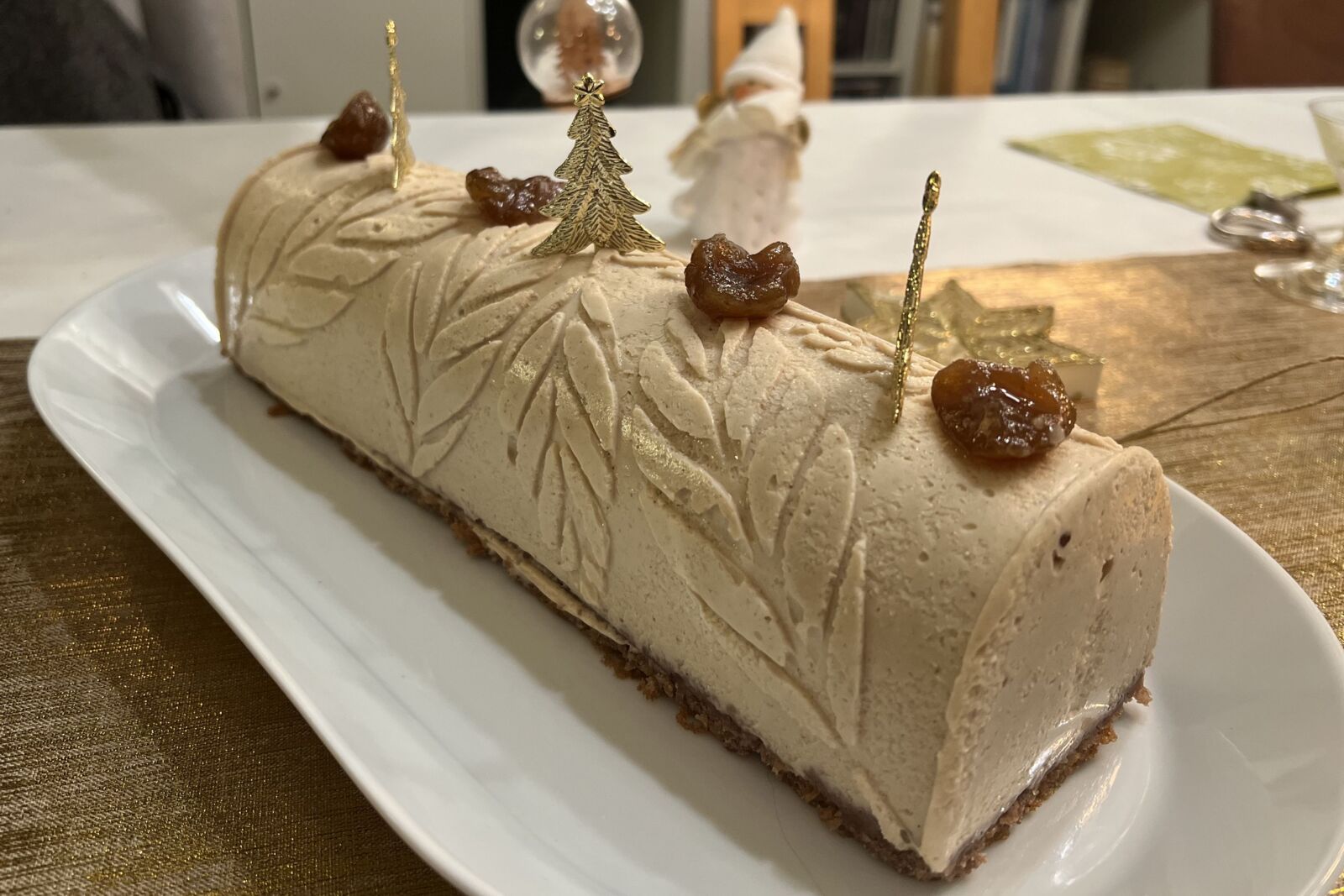 Bûche marrons poire