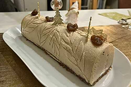 Bûche marrons poire