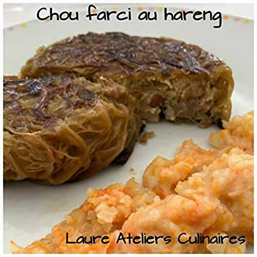 Chou farci au hareng