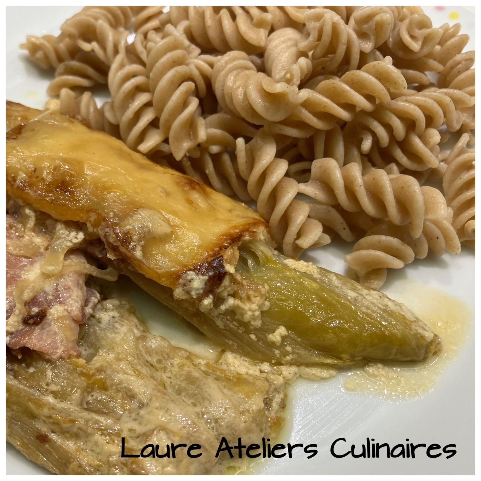 Endives gratinées moutarde et comté