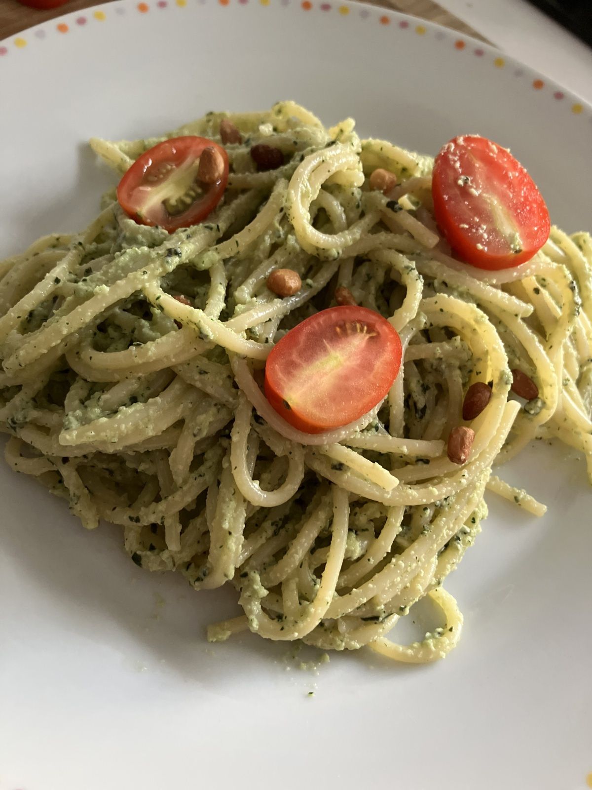 Pâtes au pesto de courgettes