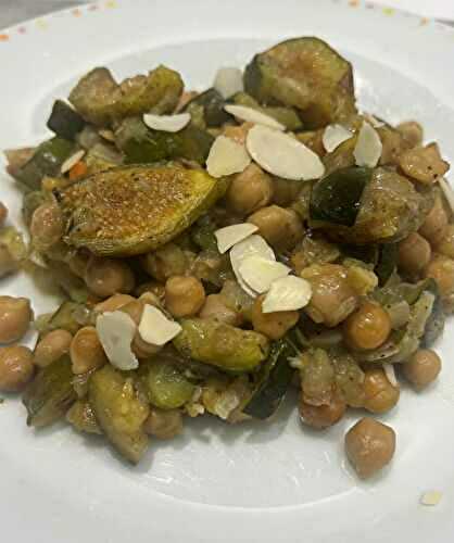 Poêlée de courgettes, pois-chiches et figues
