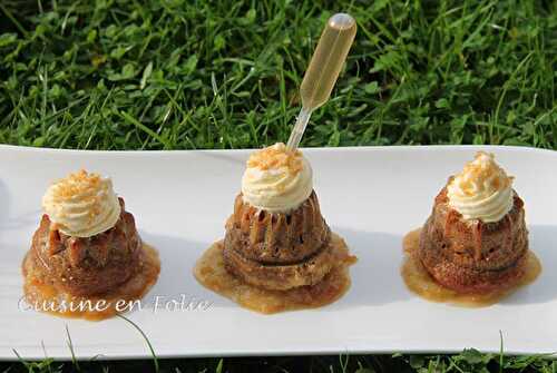 Baba au sucre Muscovado, glace vanille, et bananes caramélisées de Jérémy Del Val