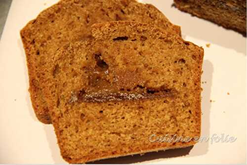 Cake au spéculoos, coeur de pâte de spéculoos