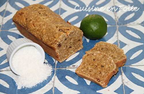 Cake coco, banane et citron vert