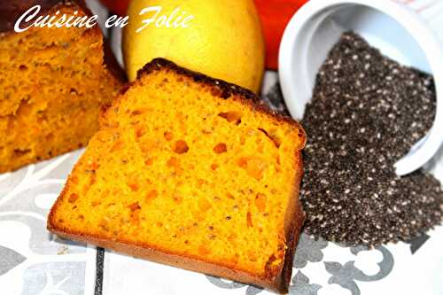 Cake healthy potimarron-chia-citron