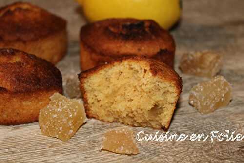 Cakes moelleux noisette et gingembre confit