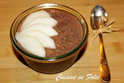 Chia pudding poire chocolat