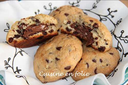 Cookies chocolat au coeur fondant nutella