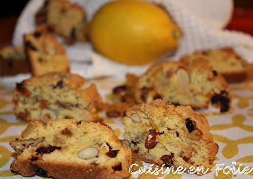 Croquants au maïs, citron et fruits secs