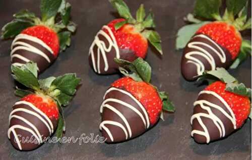 Fraises au chocolat