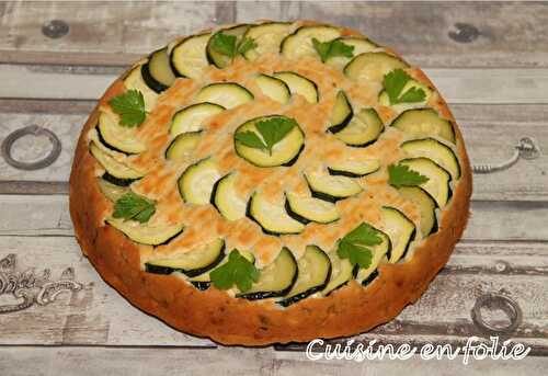 Gâteau renversé au yaourt et courgettes grillées