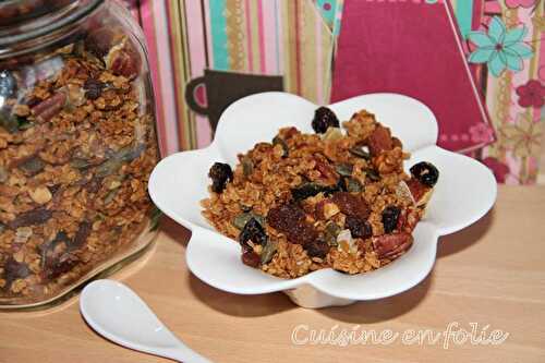 Granola croustillant gingembre et cranberries de ma copine Céline