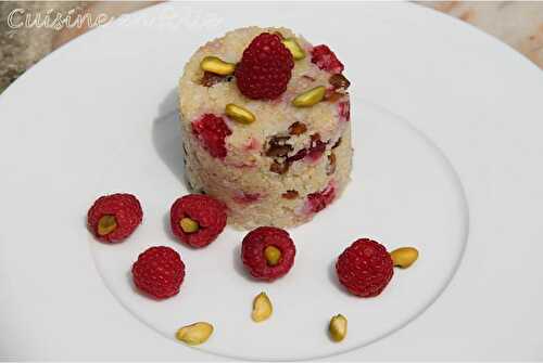 Halva framboises, noix de coco et pistaches