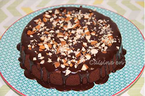 Poke cake double chocolat