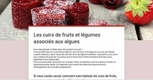 Questionnaire cuirs de fruits