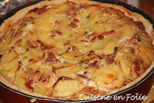 Tarte aux pommes de terre et à la fourme d’Ambert