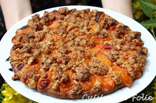 Tarte briochée aux abricots et son crumble