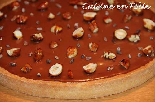 Tarte caramel et fruits secs de Christophe Adam