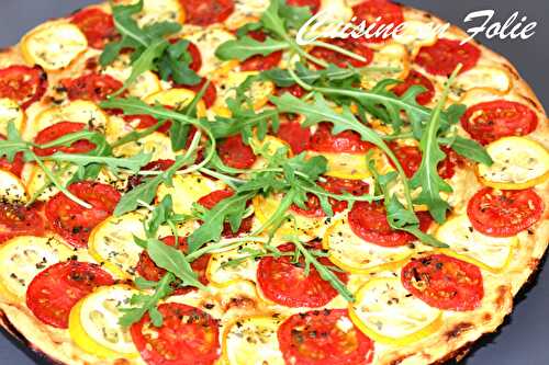 Tarte fine tomate et courgette