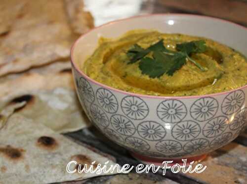 Tartinade de courgettes, curry et coriandre