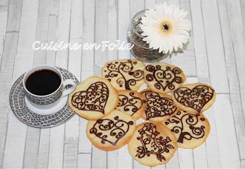 Tuiles coeur au chocolat