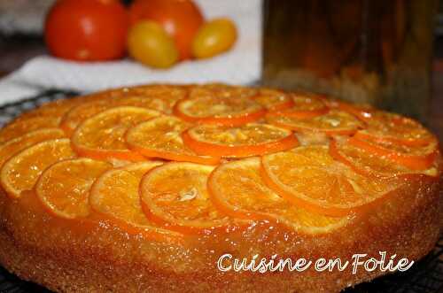 Upside-down cake aux oranges sanguines