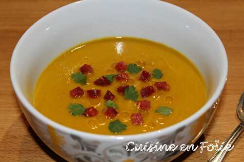 Velouté de cucurbitacée au chorizo