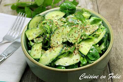 Salade de mâche et de concombre de Yotam Ottolenghi