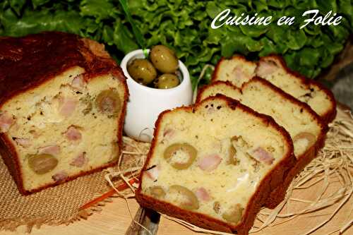 Cake olive, jambon et chèvre