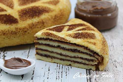 Gâteau de crêpes soufflées à la pâte à tartinée de Claire Heitzler