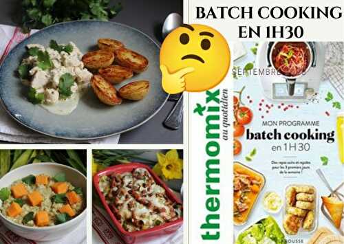 Batch cooking thermomix en 1H30