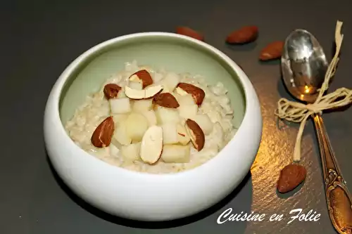 Porridge poire-amandes