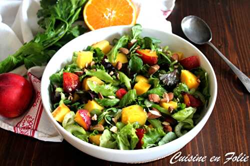 Salade nectarine et mangue