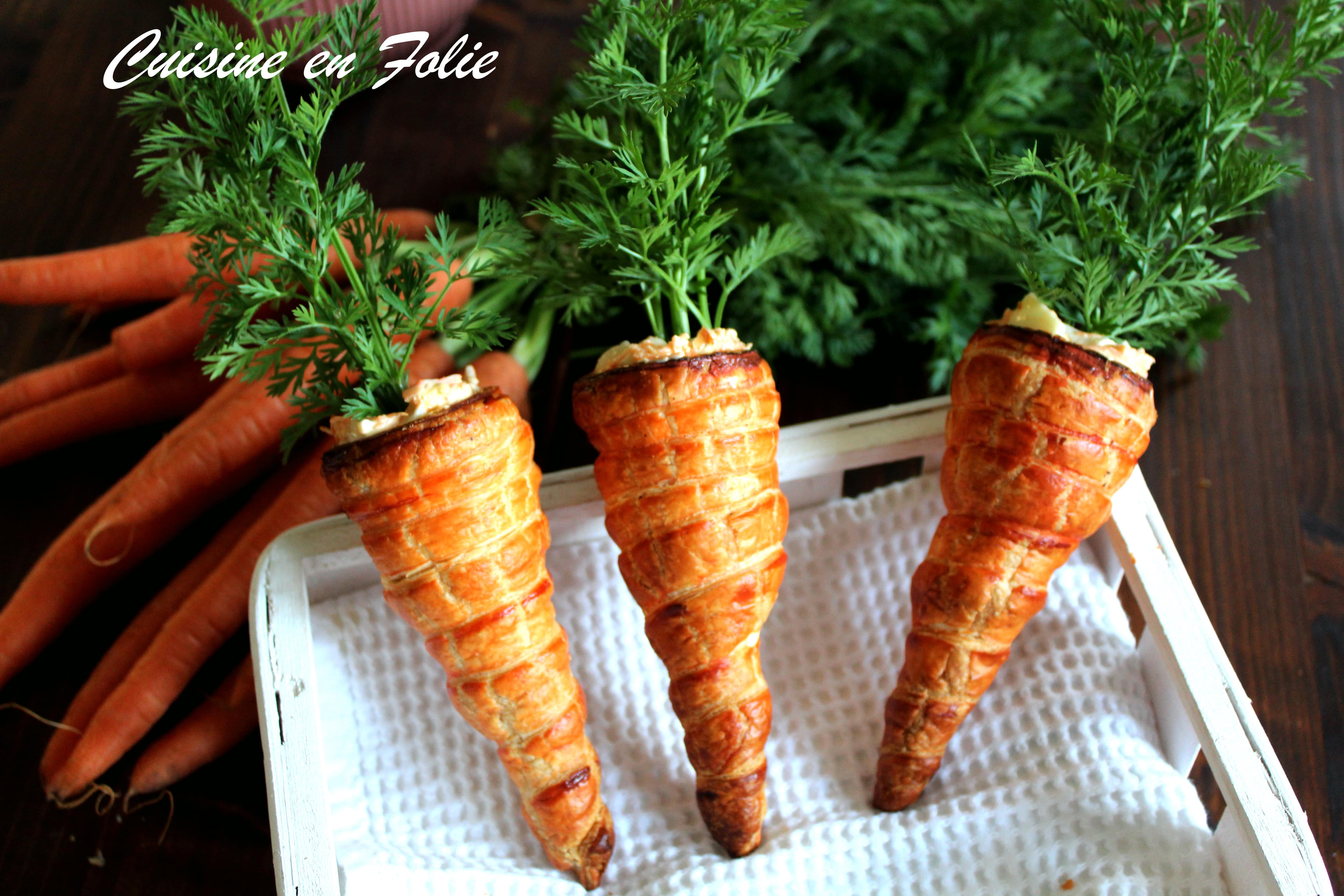 Carottes feuilletées garnies