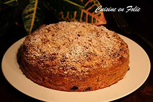 Gâteau aux pommes, châtaigne et cranneberries façon crumble