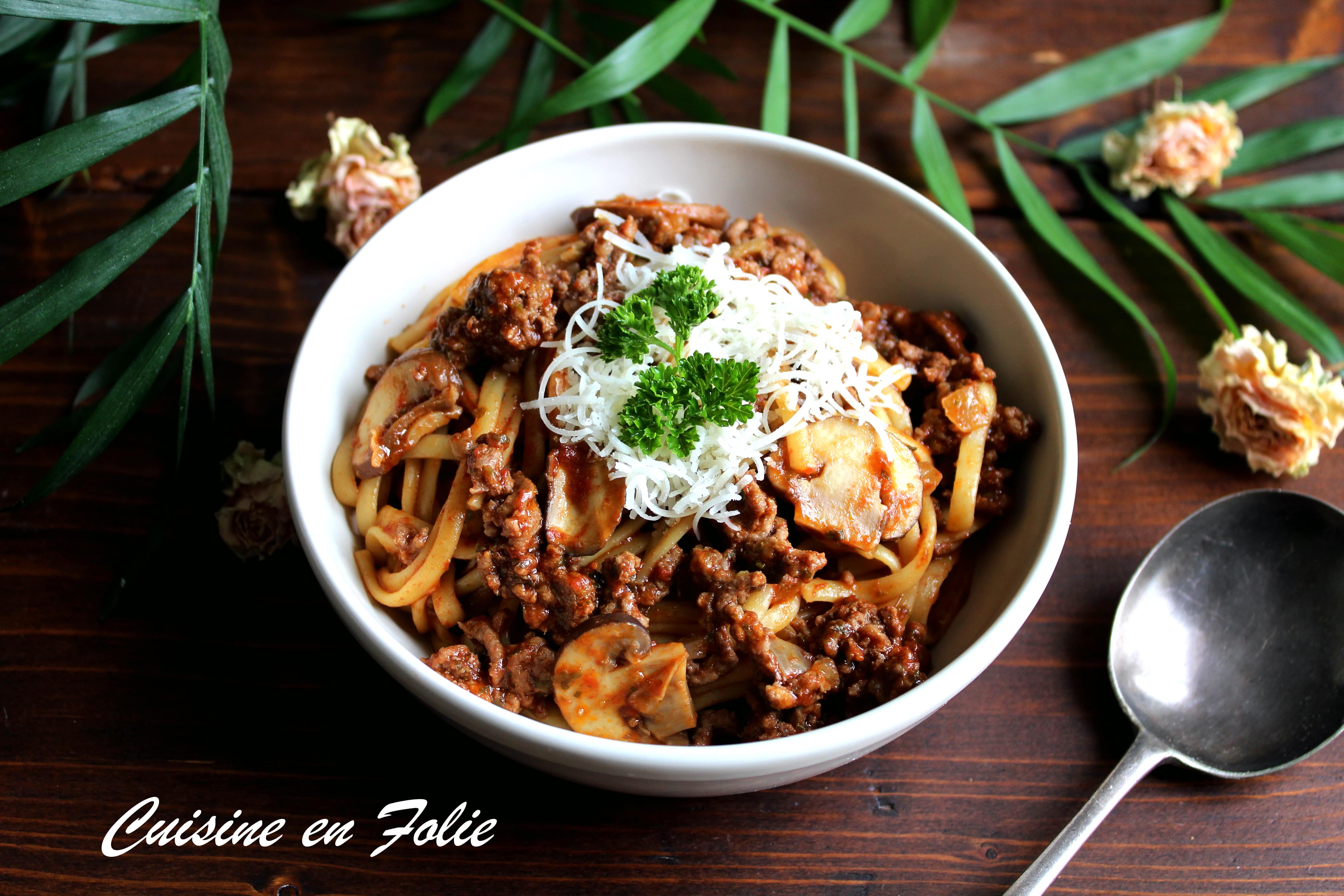 Spaghettis bolognaise au multicuiseur