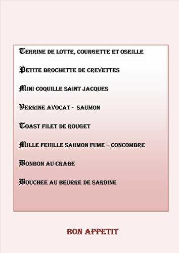ENTREE APERITIVE AU POISSON