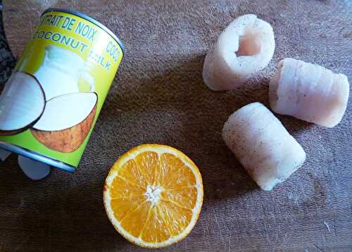 FILETS DE SOLE AU LAIT DE COCO ET A L' ORANGE